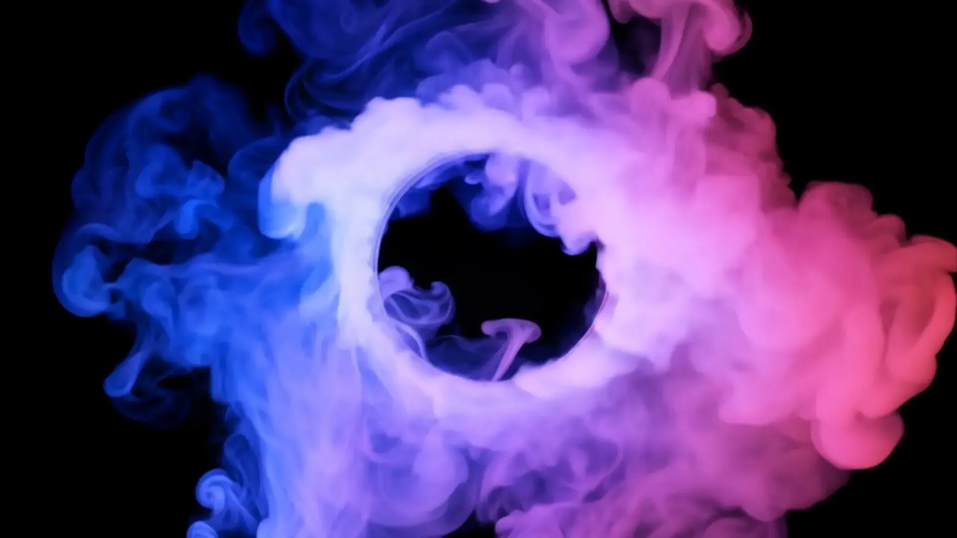 Blue and Pink Smoke Circle Logo Animation Background